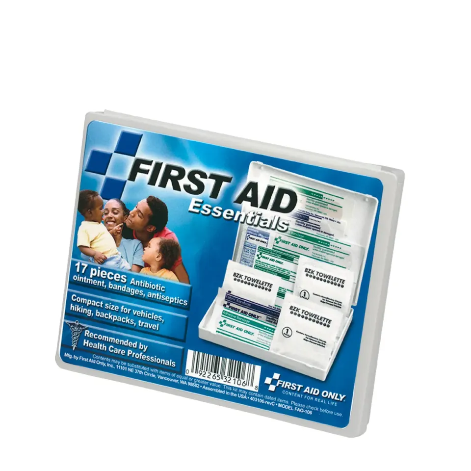 First Aid Only 16 Piece Travel førstehjelpssett plastboks