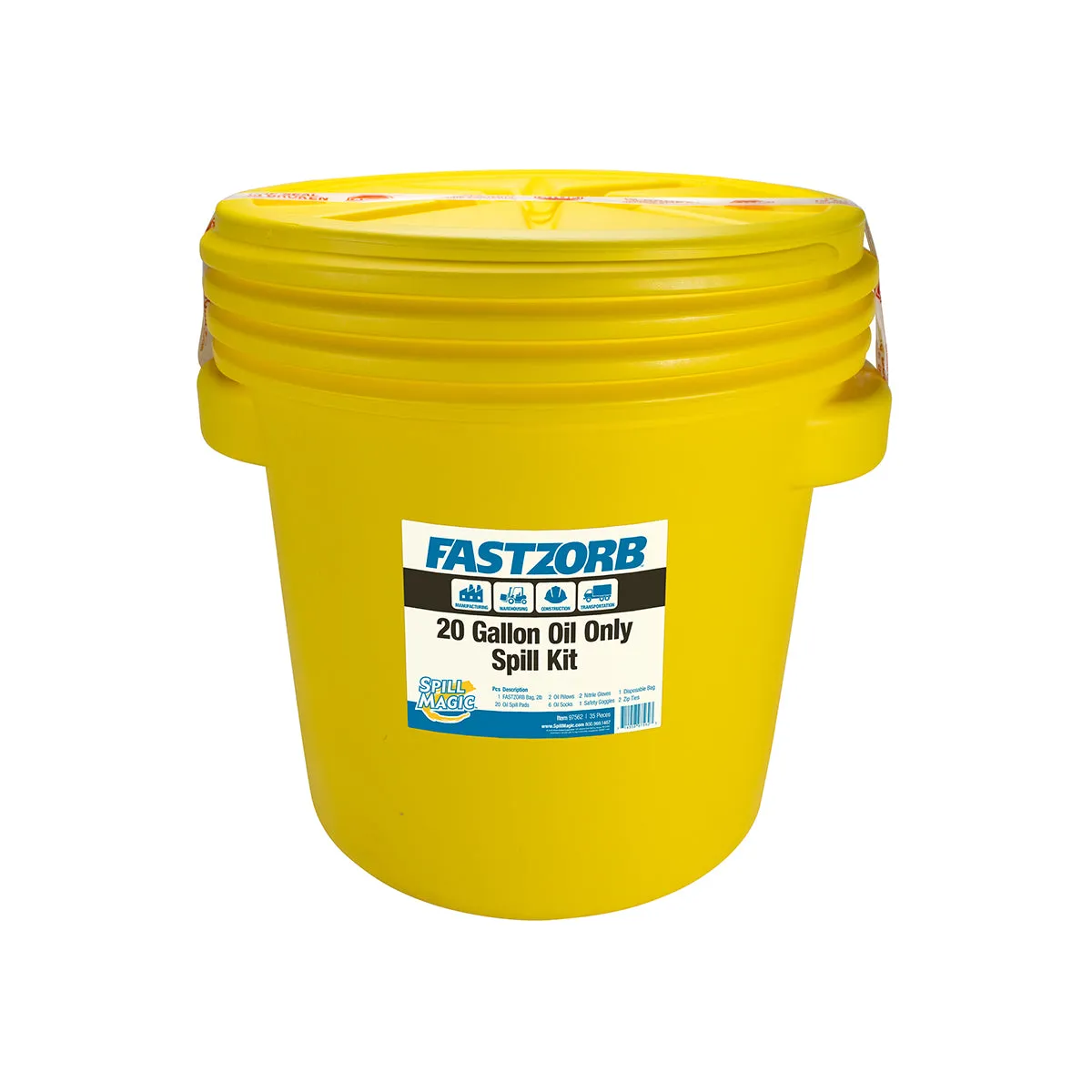 First Aid Only FASTZORB 20 Gallon oljesølsett olje