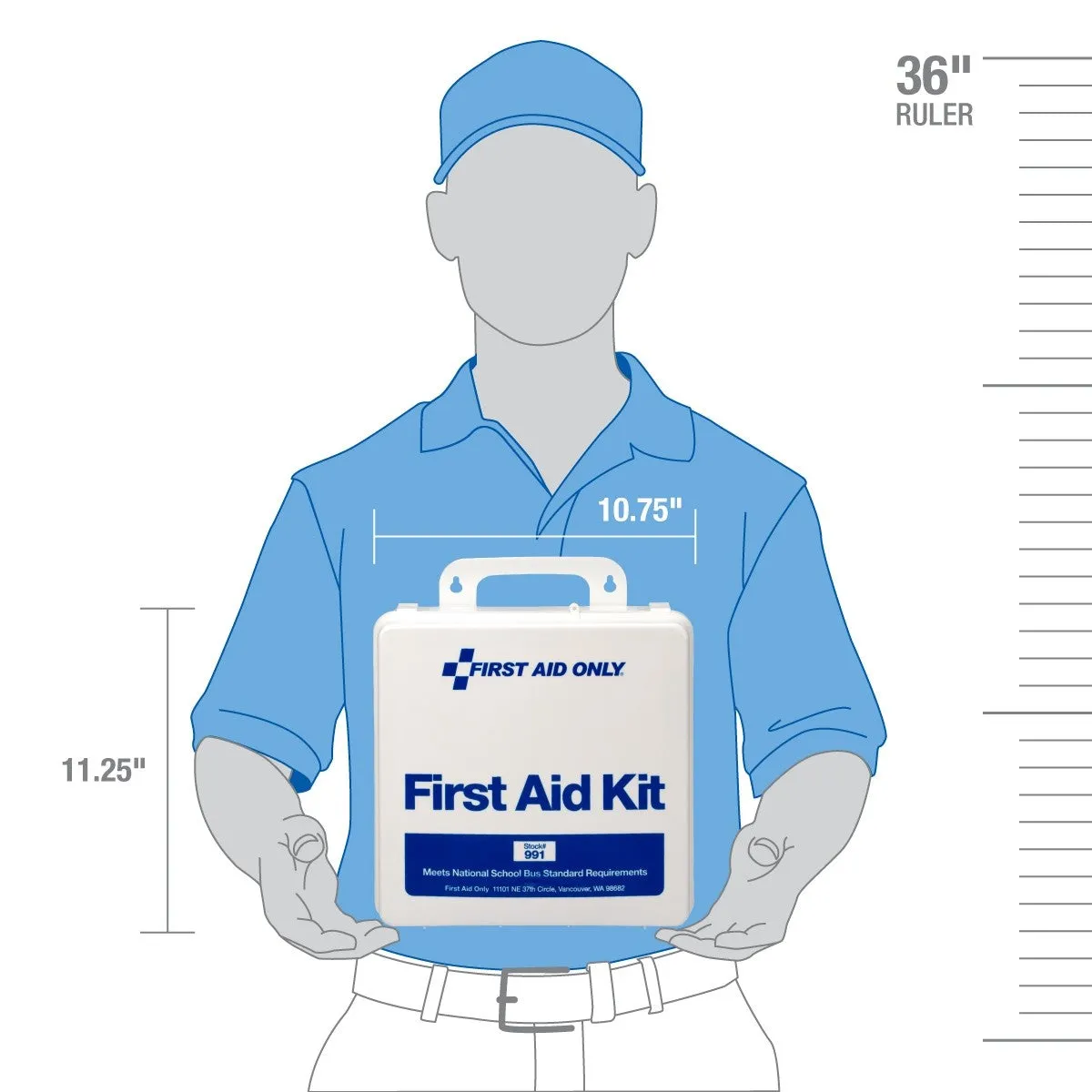 First Aid Only Bus førstehjelpssett 50 personer 161 deler plast
