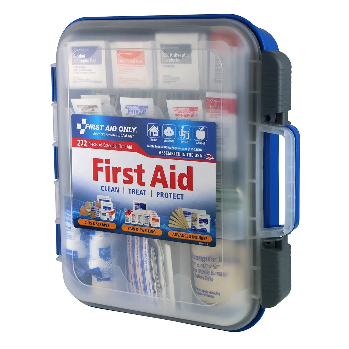 First Aid Only 50-Person førstehjelpsskrin plast 272 deler stor