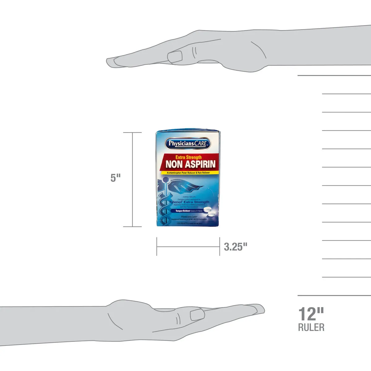 PhysiciansCare Non-Aspirin smertelindring 125x2 porsjoner