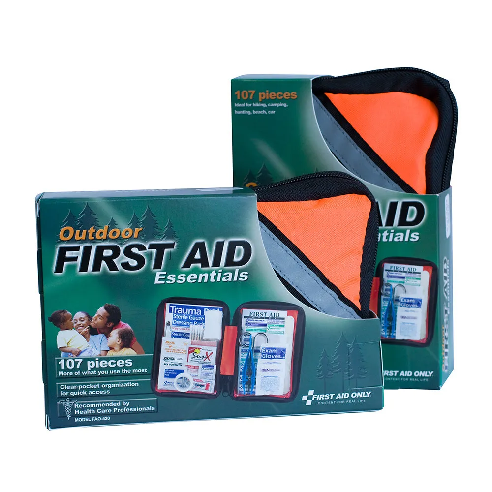 First Aid Only Outdoor førstehjelpssett 107 deler stoffmappe