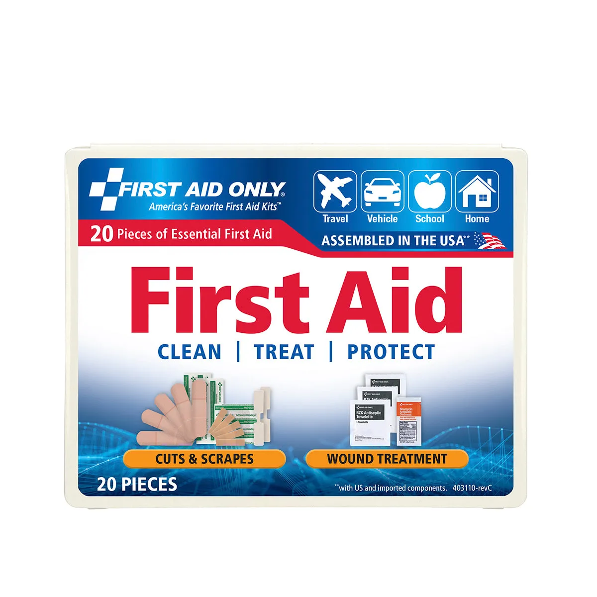 First Aid Only Travel 20 Piece førstehjelpssett 20 deler