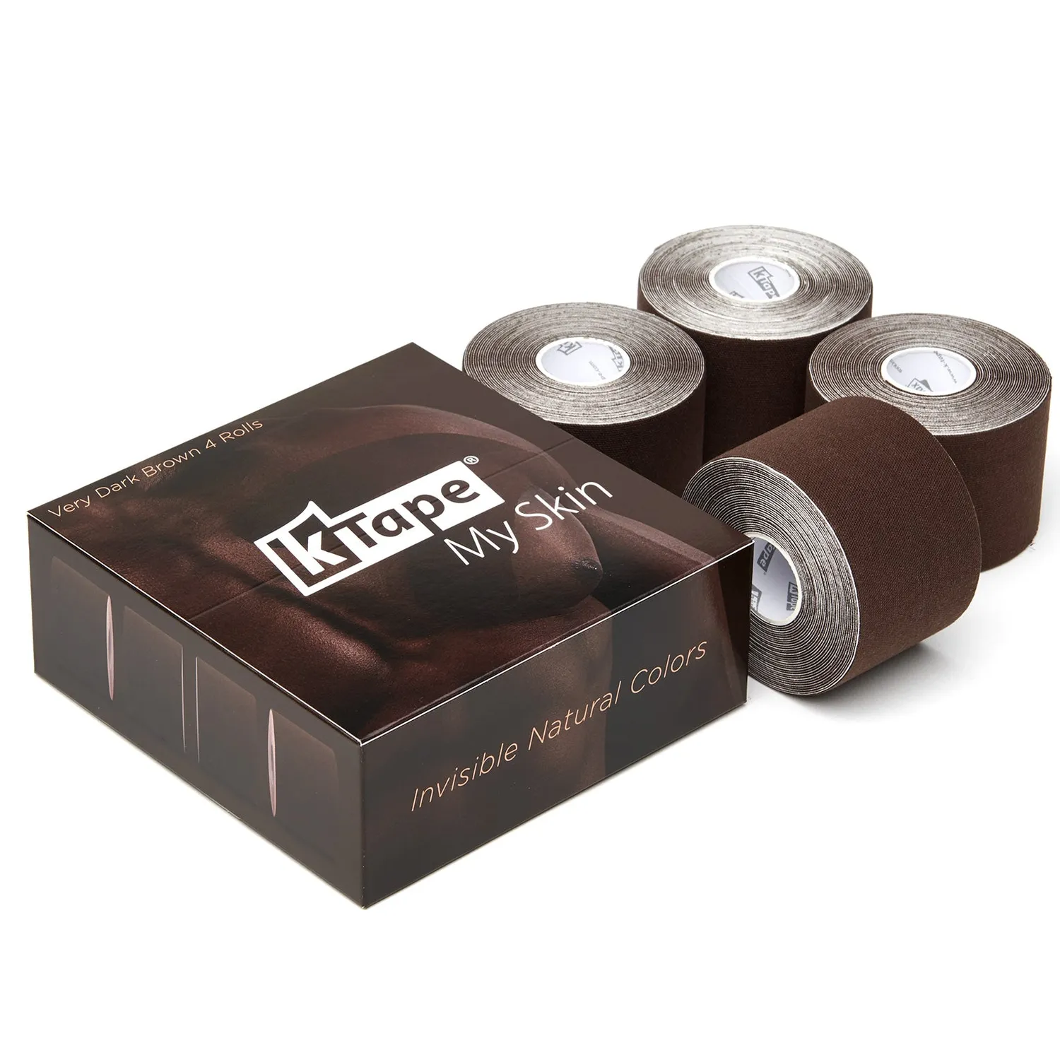 K-Tape My Skin Very Dark Brown kinesiologitape 4 x 5 m hudfarget