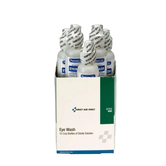 First Aid Only Eyewash Bottle øyeskyll 12-pk skrukork