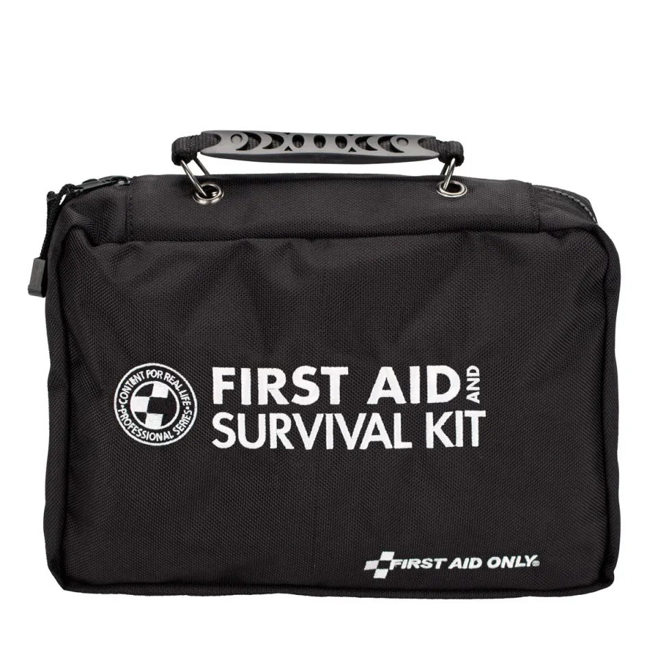 First Aid Only Deluxe Survival førstehjelpssett 223 deler svart