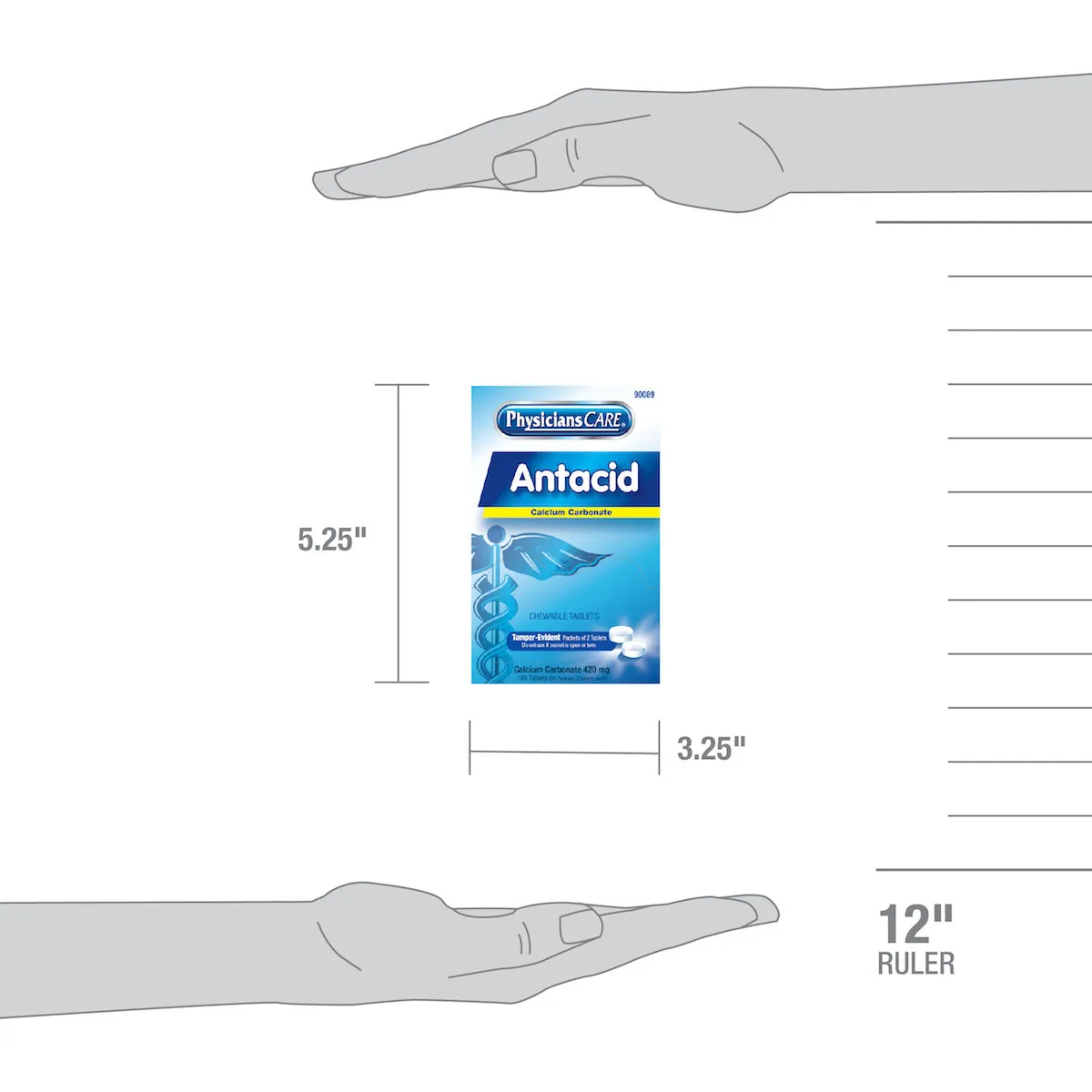First Aid Only PhysiciansCare Antacid tabletter 50x2 stk 420 mg