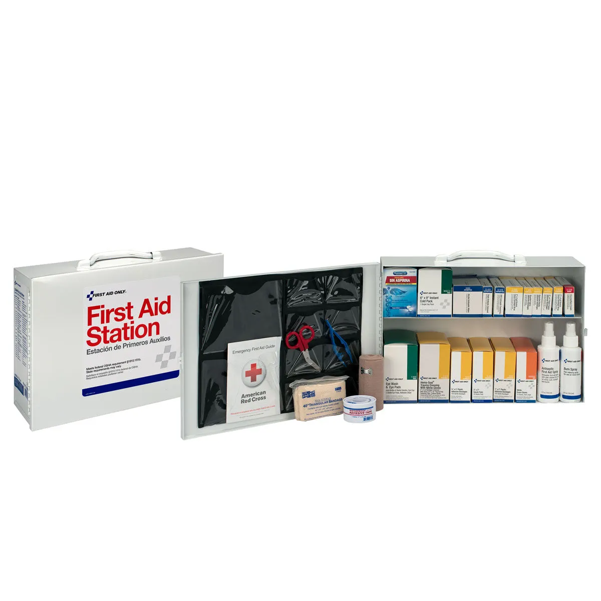 First Aid Only 75 person førstehjelpsskap stål 446-deler