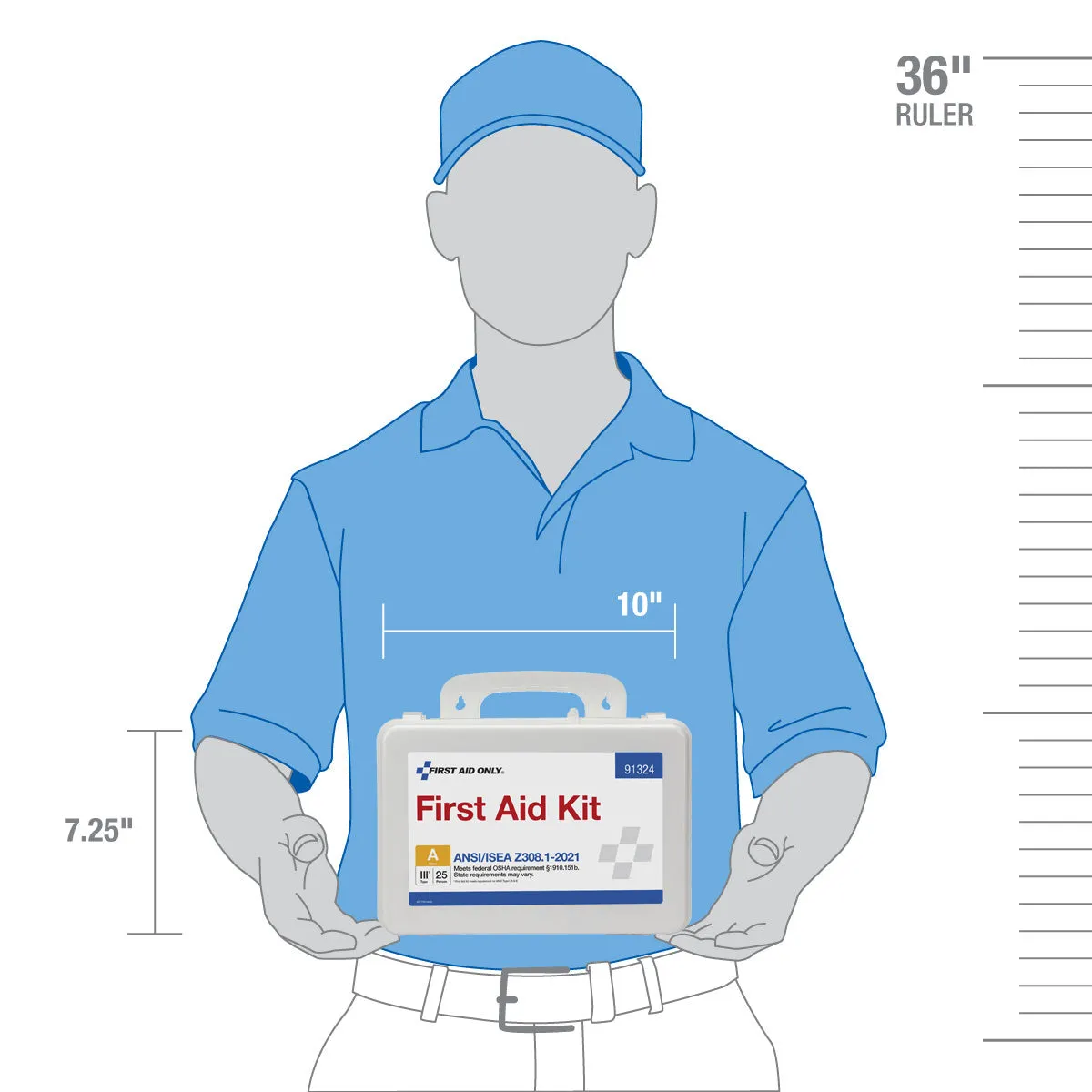 First Aid Only 25 personer ANSI A førstehjelpsskrin 94 deler