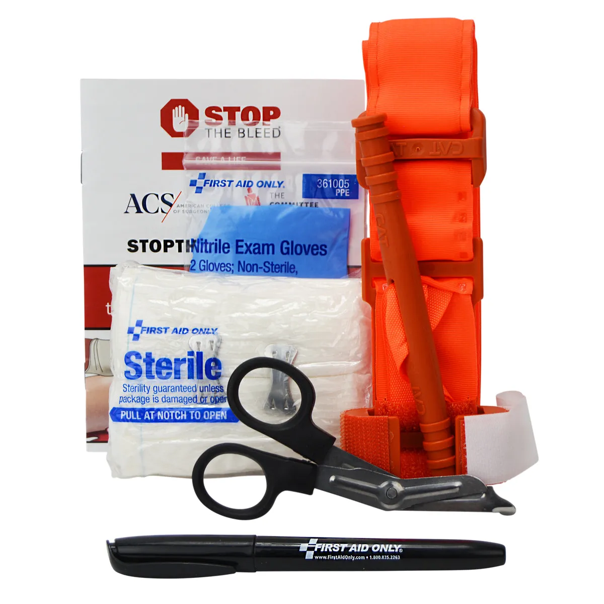 First Aid Only Bleeding Control skap blødningsstopp 6 kit