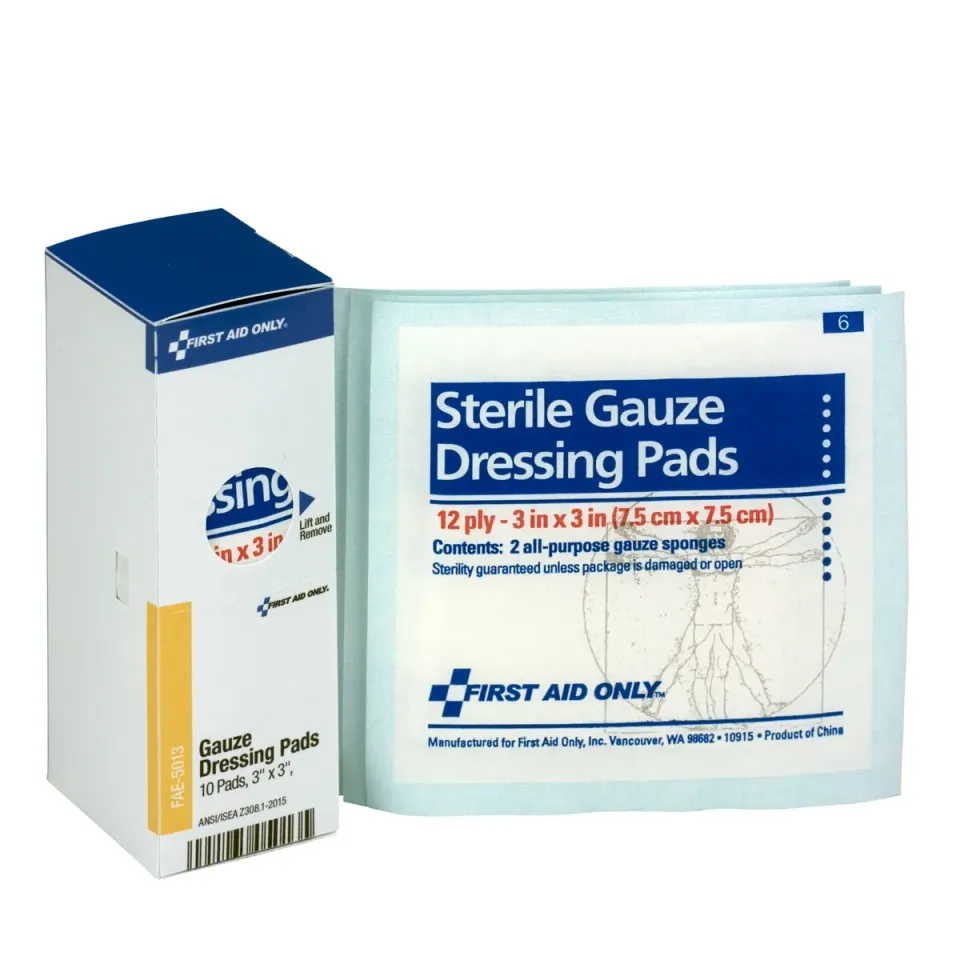 First Aid Only SmartCompliance gasbind 7,6x7,6 cm steril 10 stk