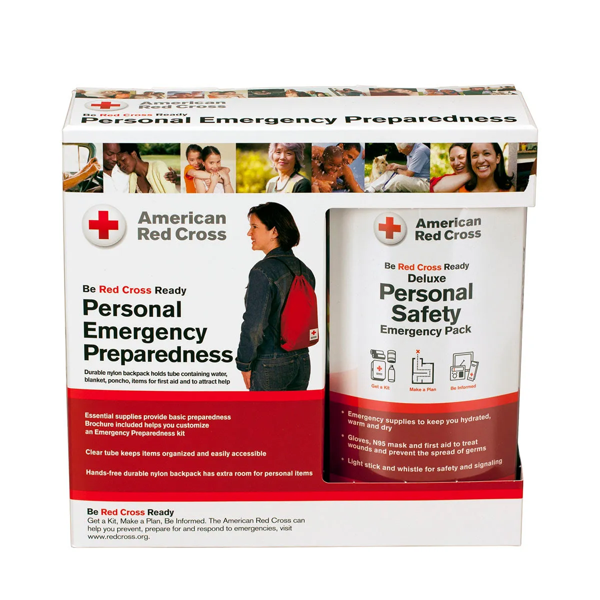 First Aid Only Red Cross Deluxe beredskapssekk ryggsekk