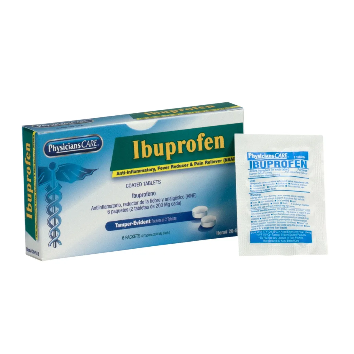 First Aid Only PhysiciansCare ibuprofen tabletter 6 stk feber