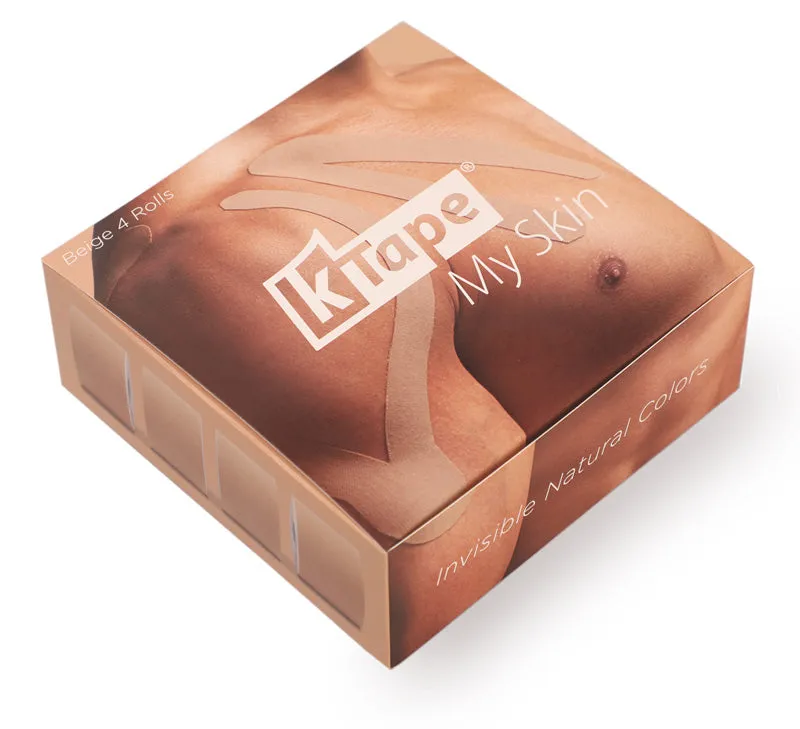 K-tape My Skin kinesiologitape beige 4 x 5 m hudfarget