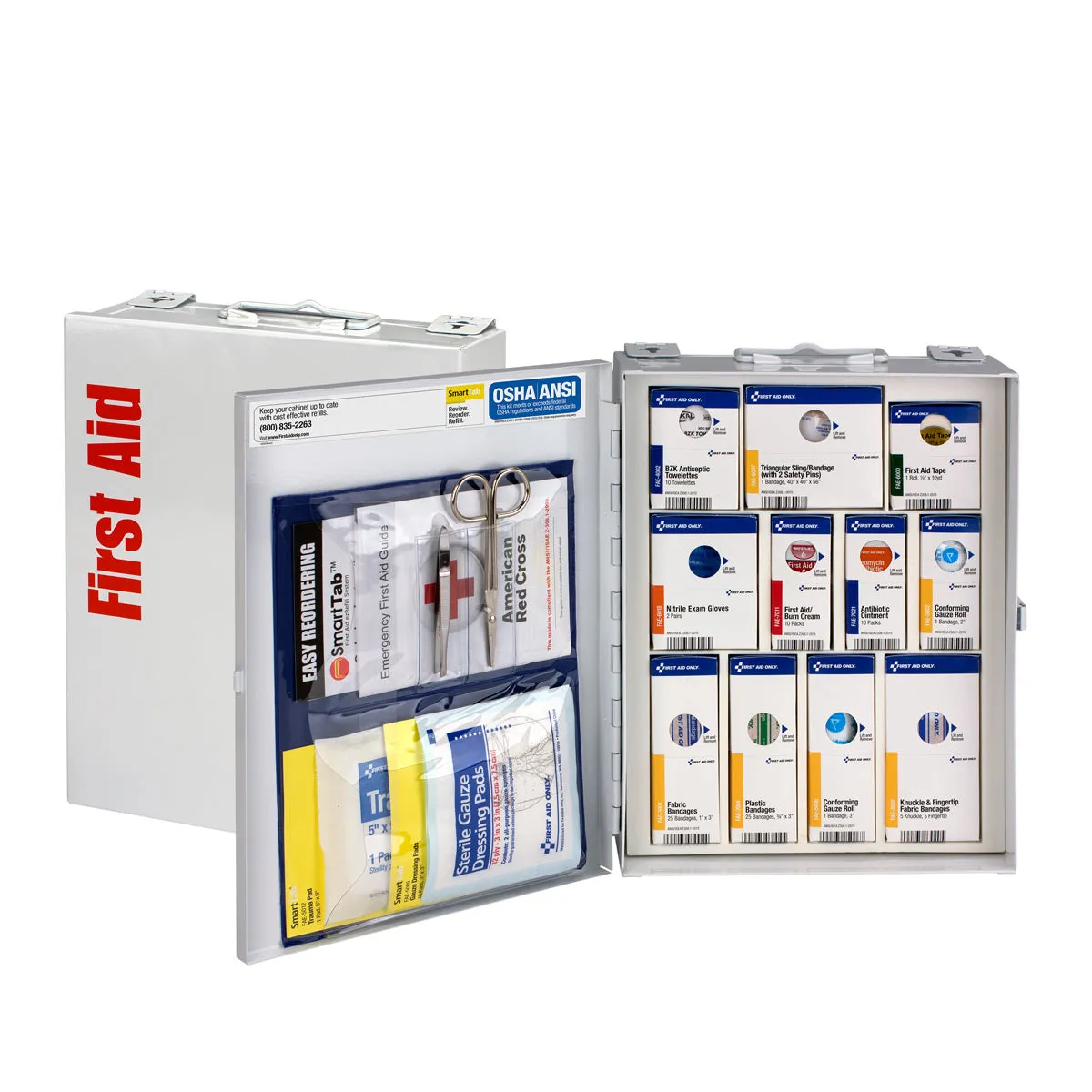 First Aid Only SmartCompliance førstehjelpsskap 25 personer metall