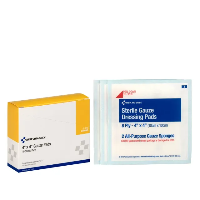 First Aid Only 4x4 steril gasbind 10 stk sårstell