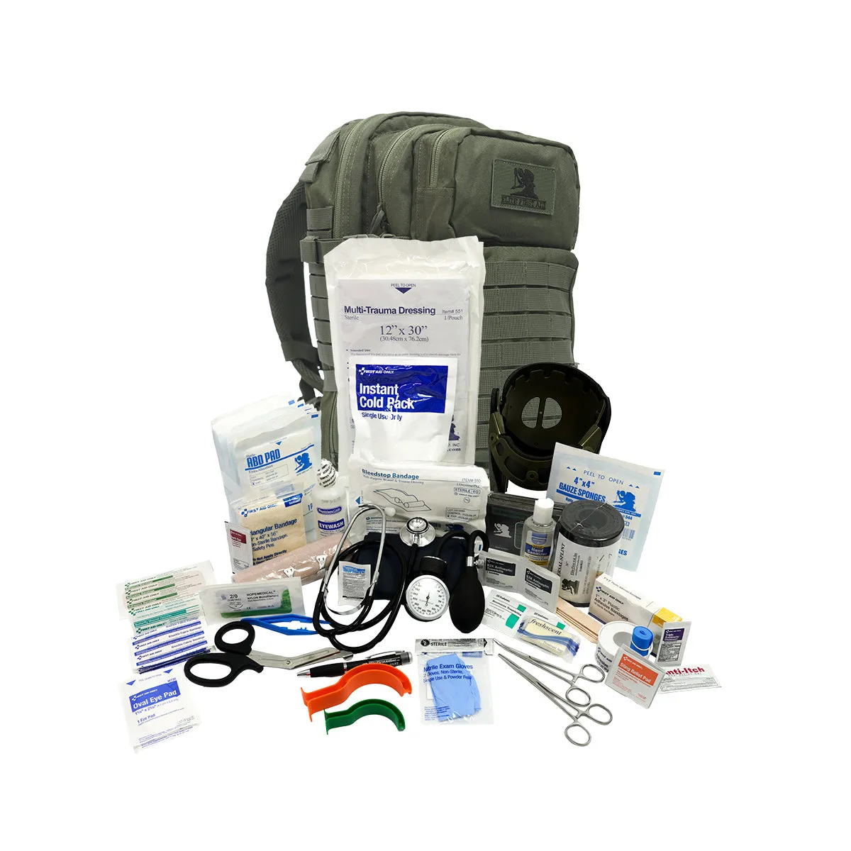 First Aid Only Tactical Trauma beredskapssekk olivengrønn stor