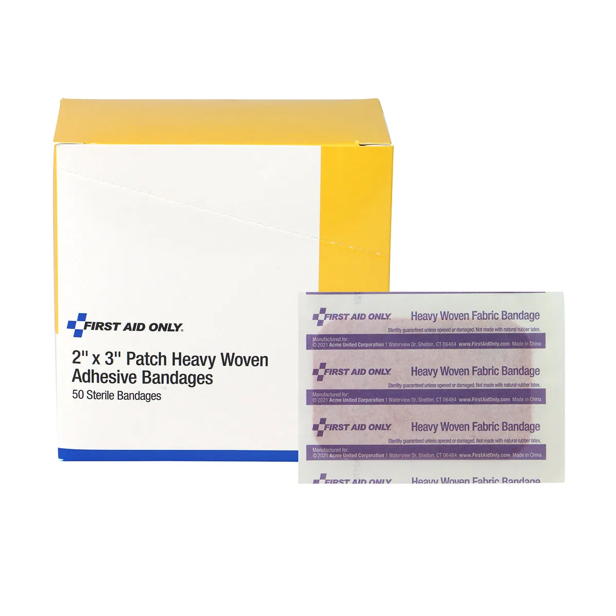 First Aid Only Heavy Woven plaster 5x7,6 cm 50-pakn stoff