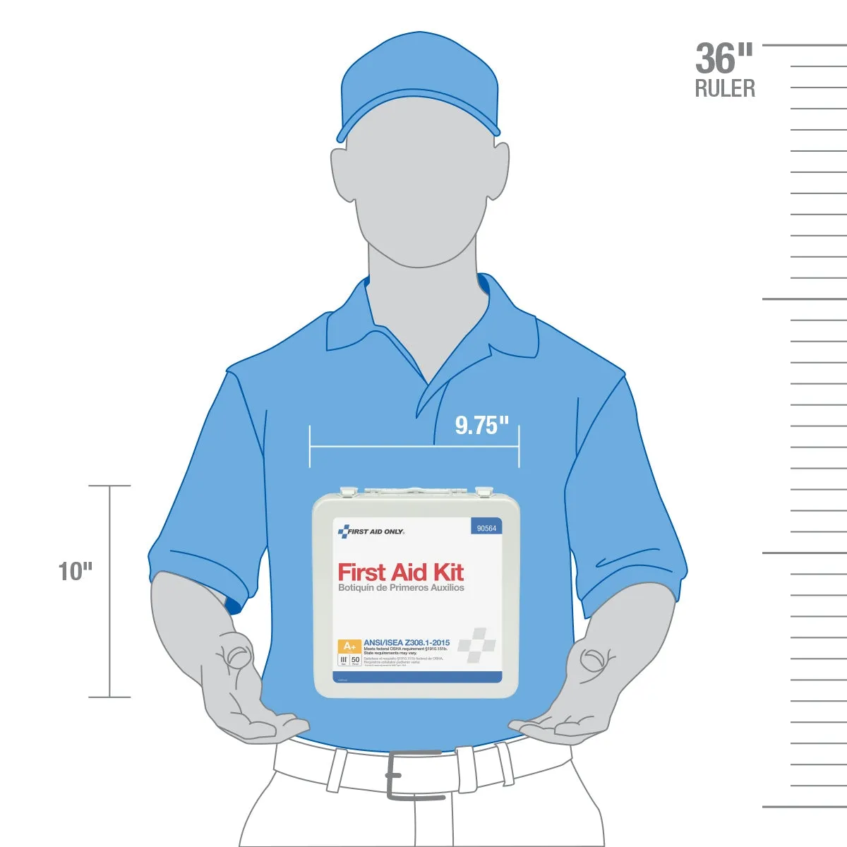 First Aid Only 50 Person Bulk førstehjelpsskrin metall 183 deler