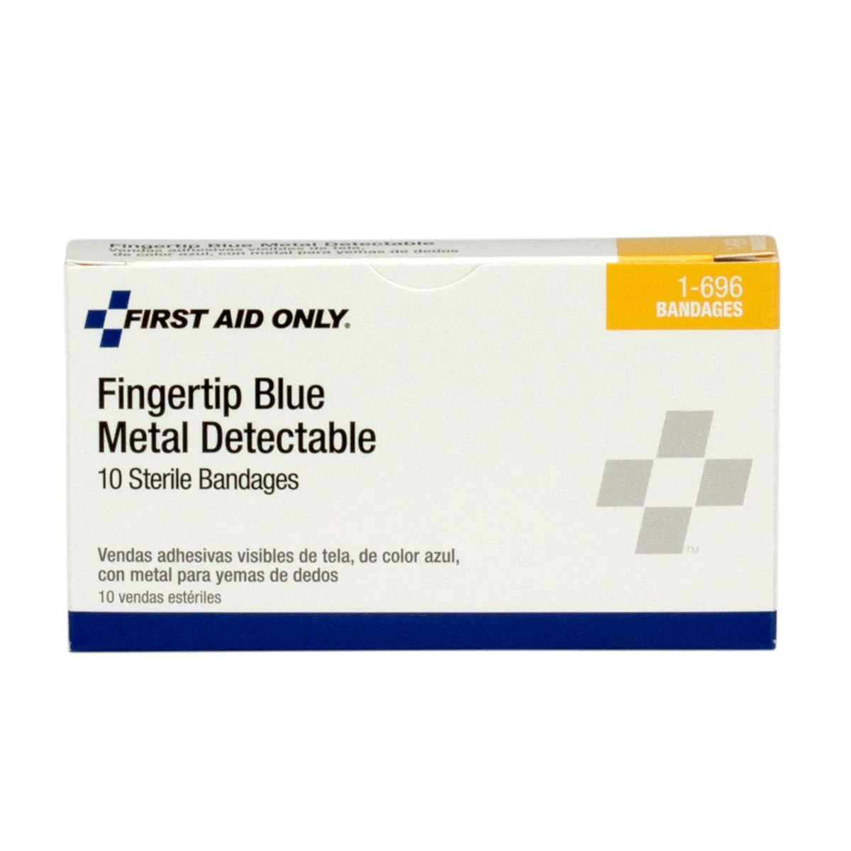 First Aid Only Blue Metal Detectable Fabric Fingertip plaster blå 10 stk