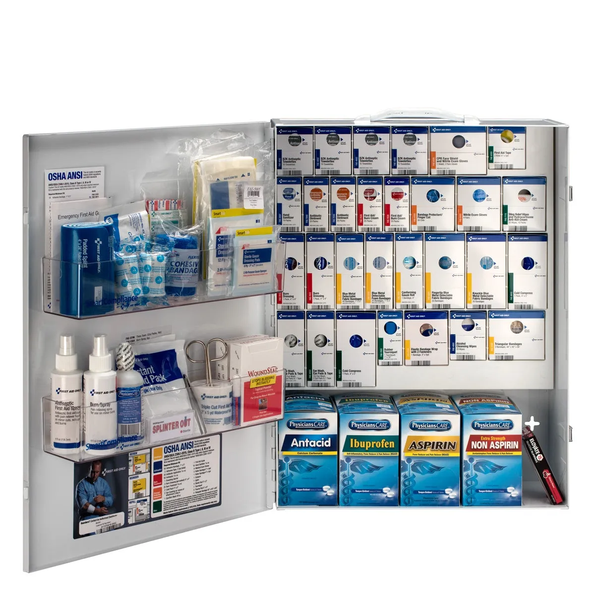 First Aid Only SmartCompliance skap XL 150 pers stål mat