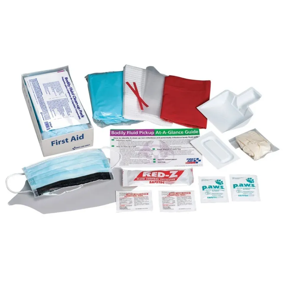 First Aid Only BBP spillsaneringssett 16 deler engangsbrett