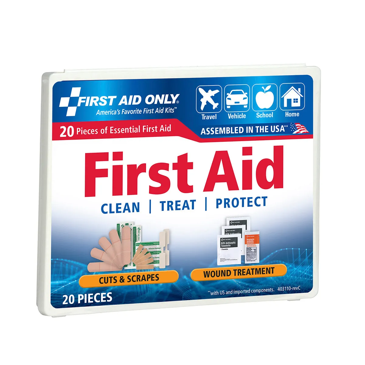 First Aid Only Travel 20 Piece førstehjelpssett 20 deler