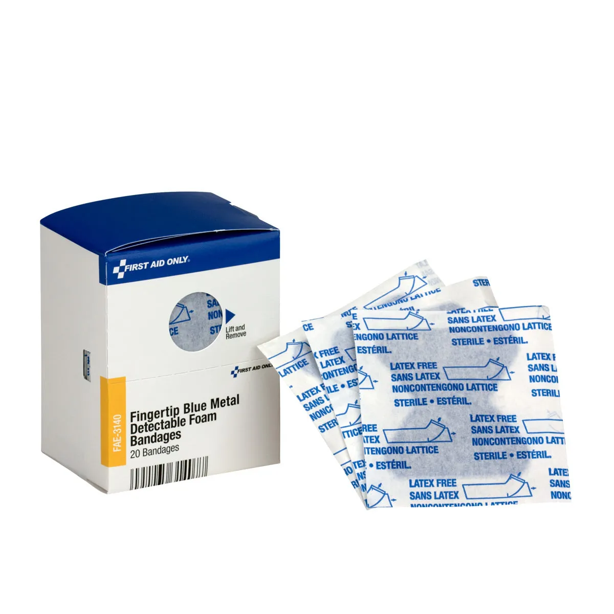 SmartCompliance Fingertip plaster blå 20 stk metall