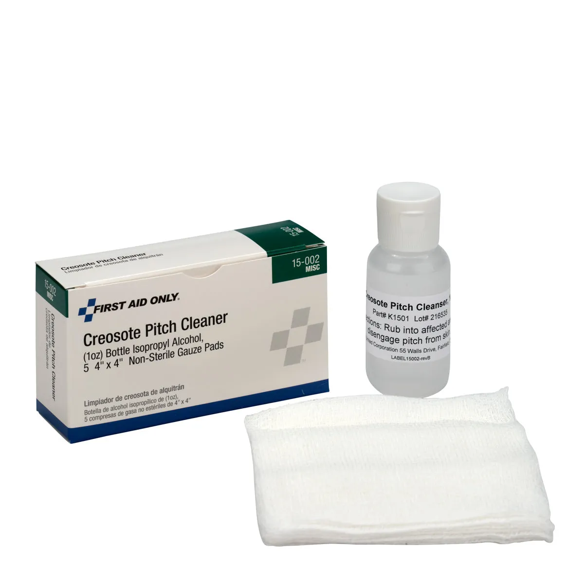 First Aid Only kreosotrens isopropanol 5 pads + flaske