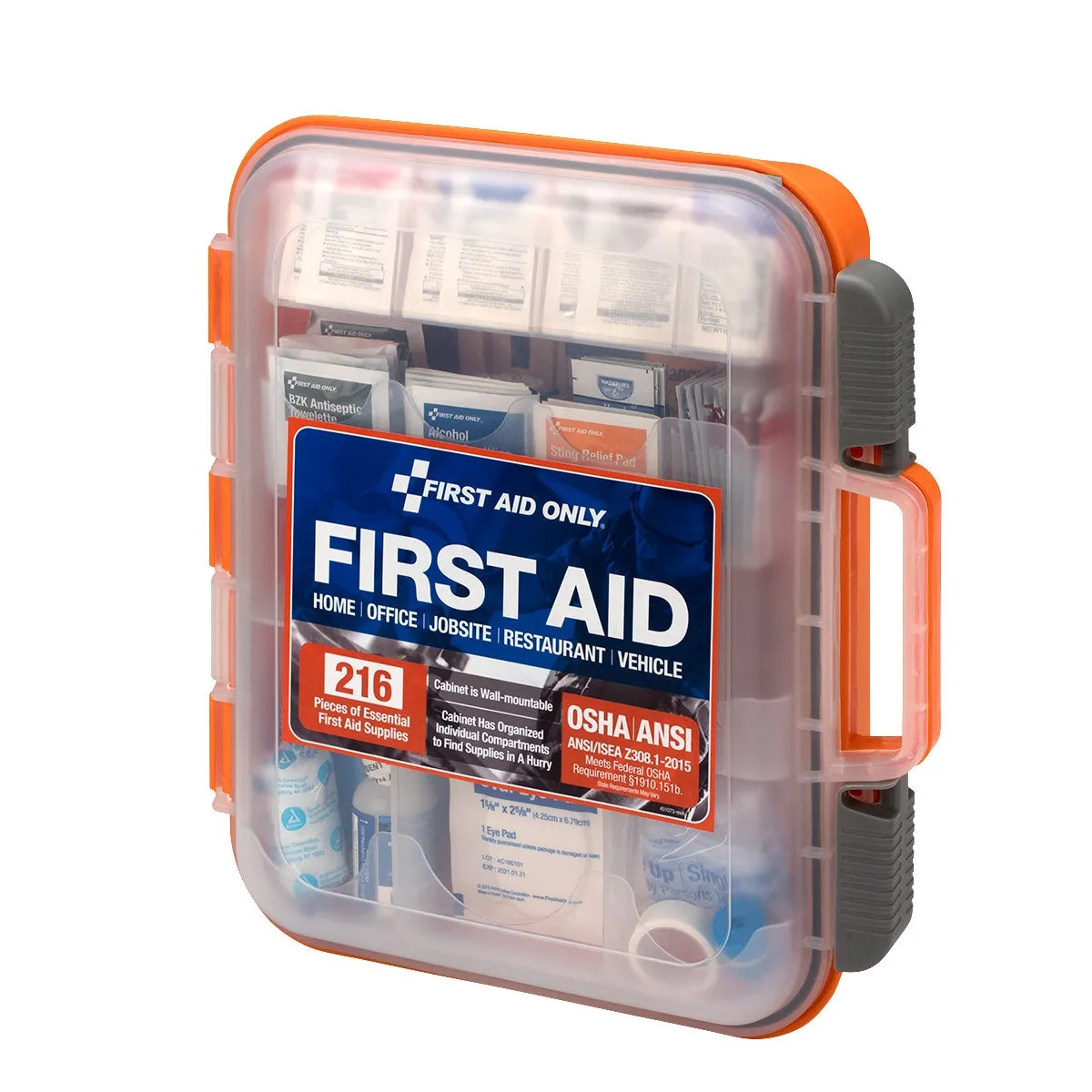 First Aid Only 50 person førstehjelpsskrin plast 216-deler