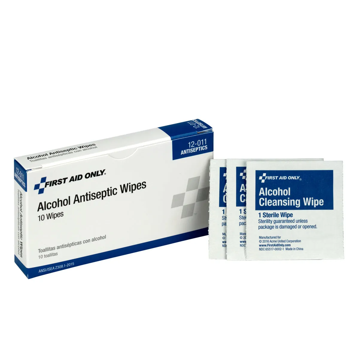 First Aid Only alkoholservietter 70% 10 stk enkelpakket