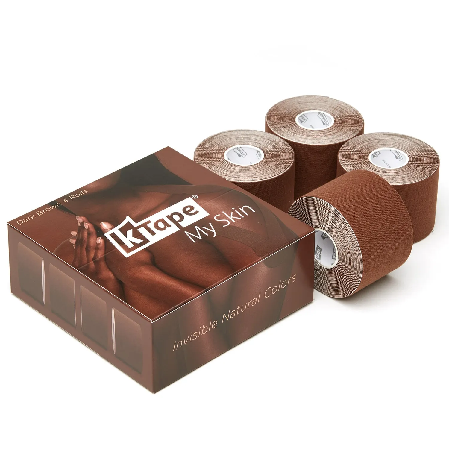 K-tape My Skin kinesiologitape 4x5m mørkebrun