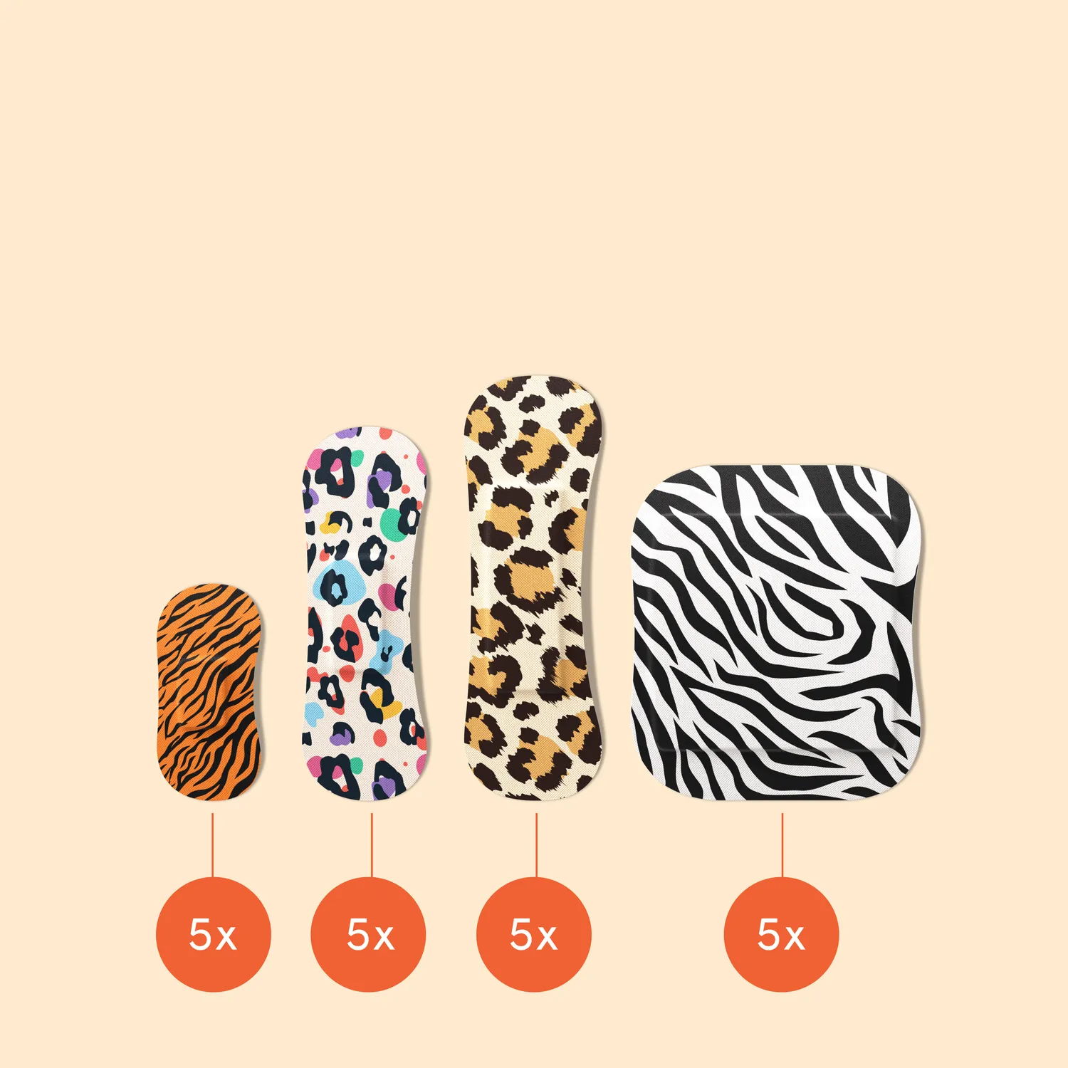 Wild Stripes Classic Sensitive plaster animal 20-pk sensitiv