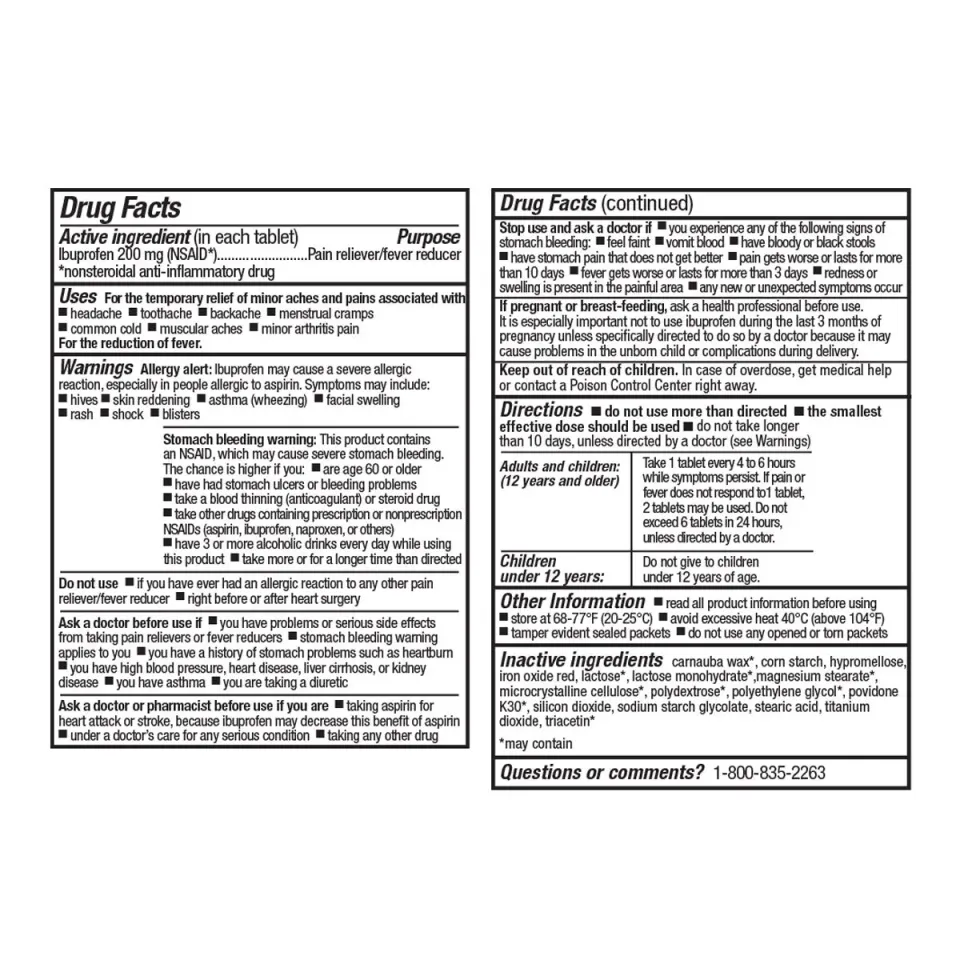 First Aid Only SmartCompliance Ibuprofen tabletter 20 stk smertestillende
