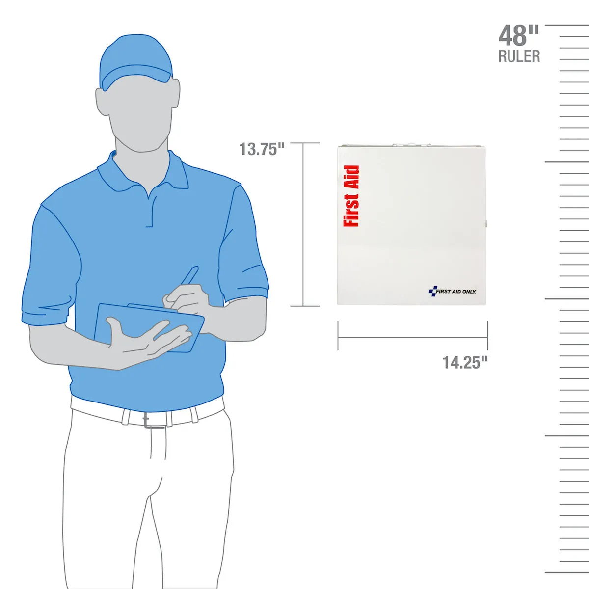 First Aid Only SmartCompliance førstehjelpsskap 50 pers metall