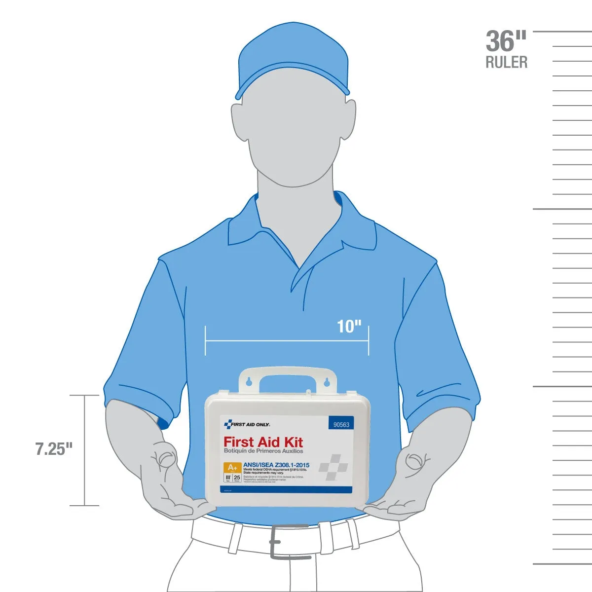First Aid Only 25 Person ANSI A+ Type III førstehjelpsskrin 141 deler