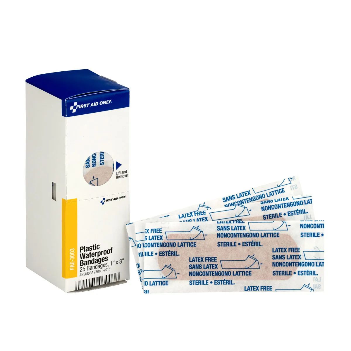 First Aid Only SmartCompliance plastplaster 2,5x7,6cm 25stk vanntett