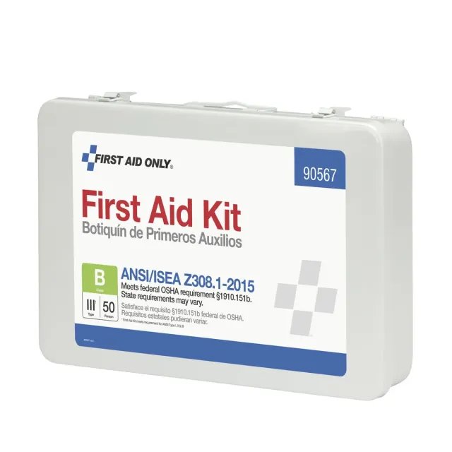 First Aid Only 50 Person ANSI B førstehjelpsskrin metall