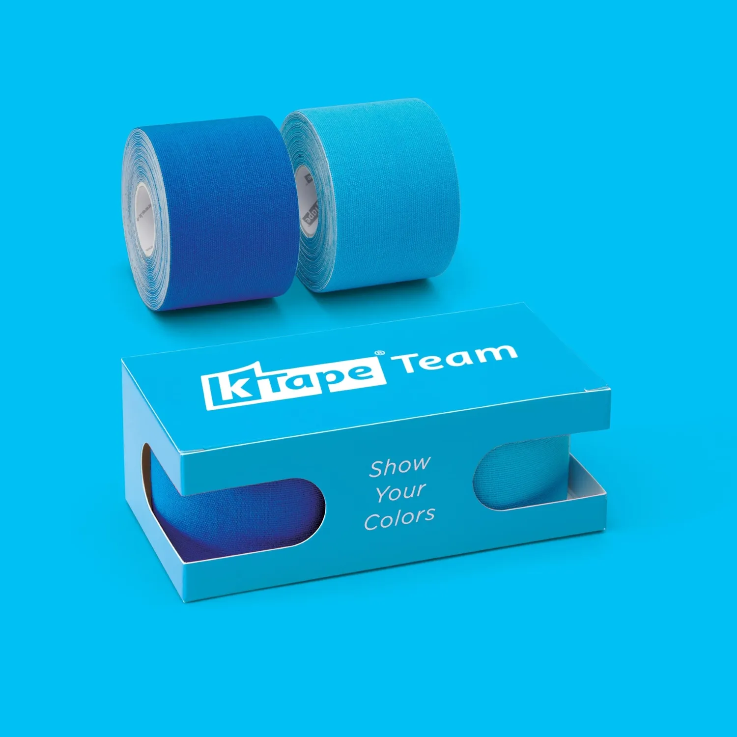 K-Tape Team kinesiologitape sport blå 2 x 5 m dobbel