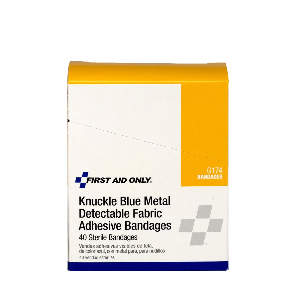 First Aid Only leddplaster metalldetekterbar blå 40 stk