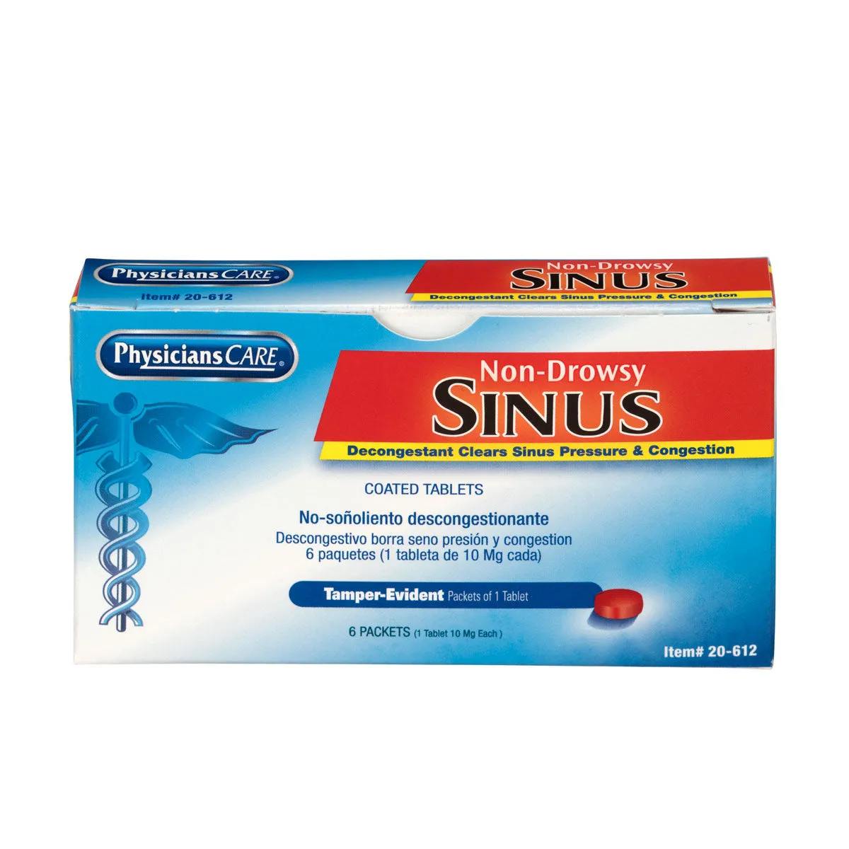 First Aid Only PhysiciansCare Sinus sinustabletter 6 stk