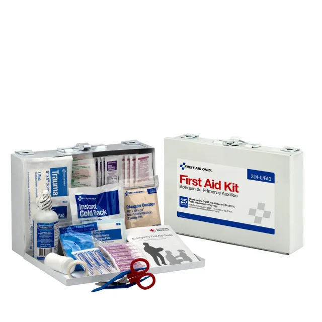 First Aid Only 25 Person First Aid Kit førstehjelpsskrin metall