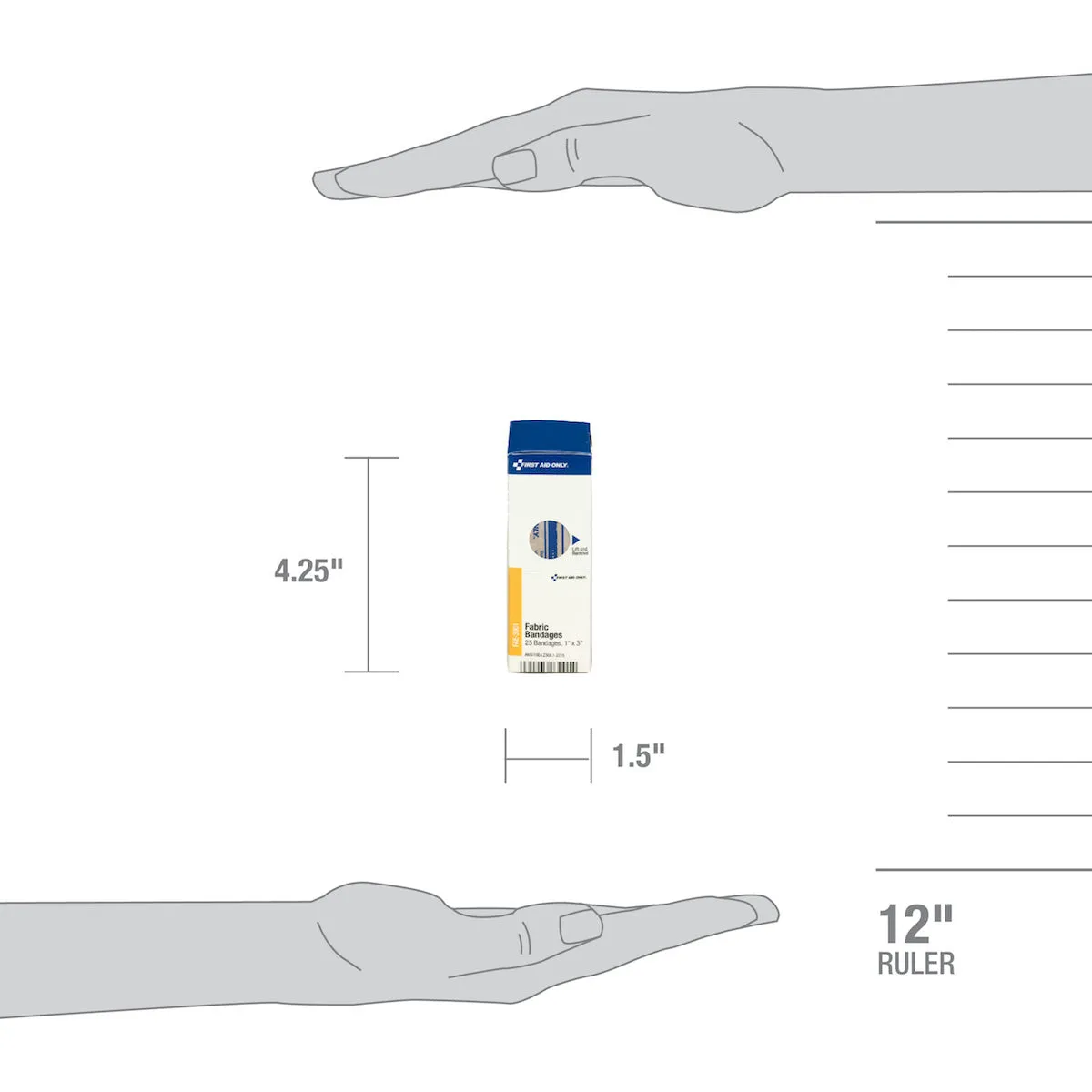 First Aid Only SmartCompliance plaster stoff 2,5x7,6 cm 25 stk