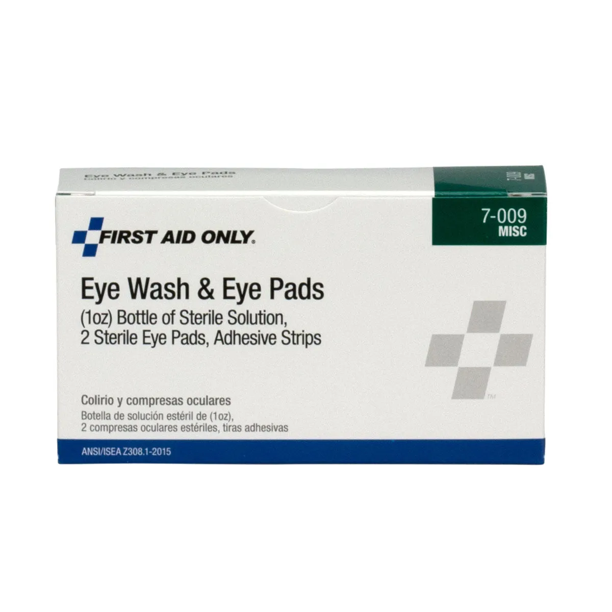 First Aid Only øyeskyllsett 3 deler 1 oz med øyeputer