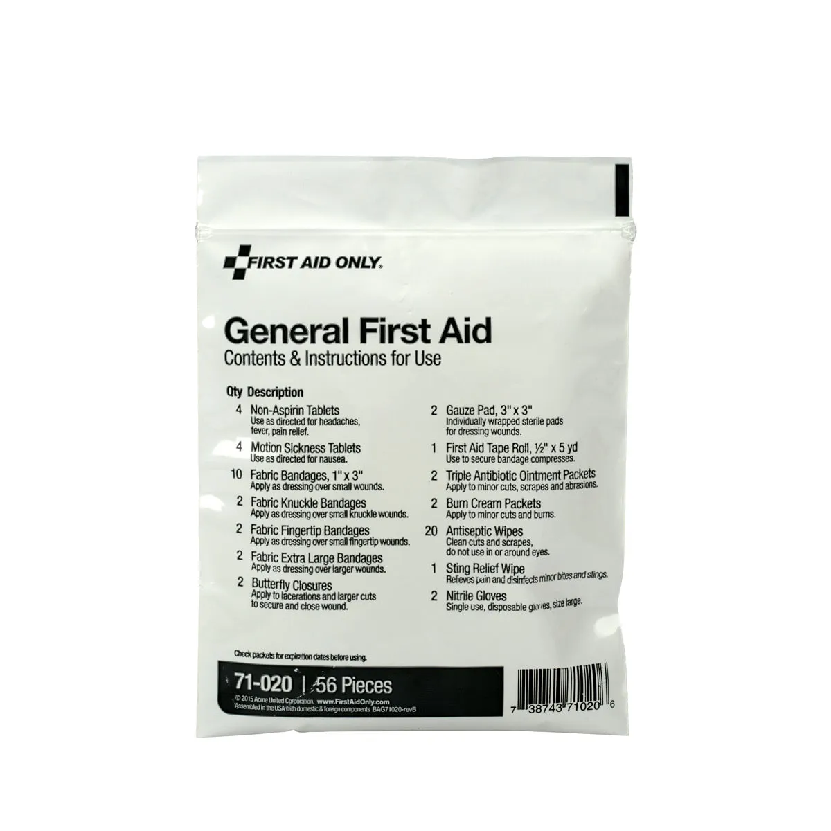 First Aid Only Essentials Triage førstehjelpssett 58 deler