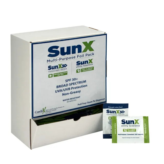 First Aid Only SunX30 solkrem SPF30 kombipakke 50 stk