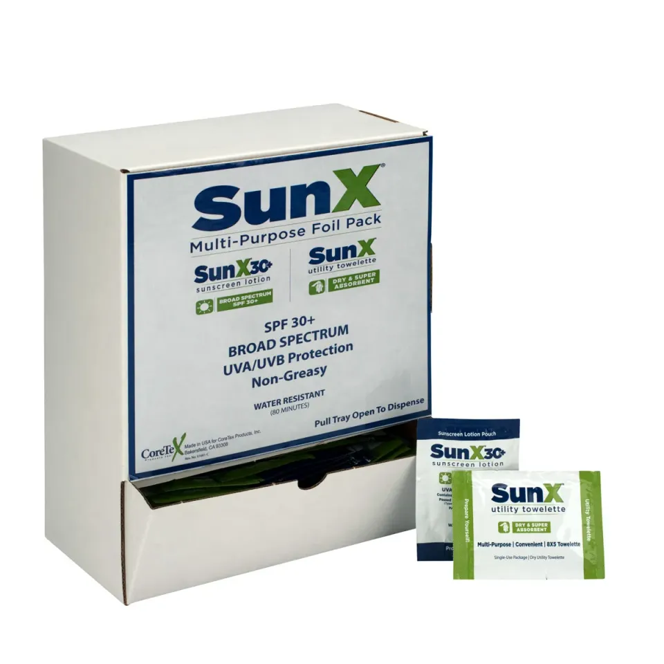 First Aid Only SunX30 solkrem SPF30 kombipakke 50 stk