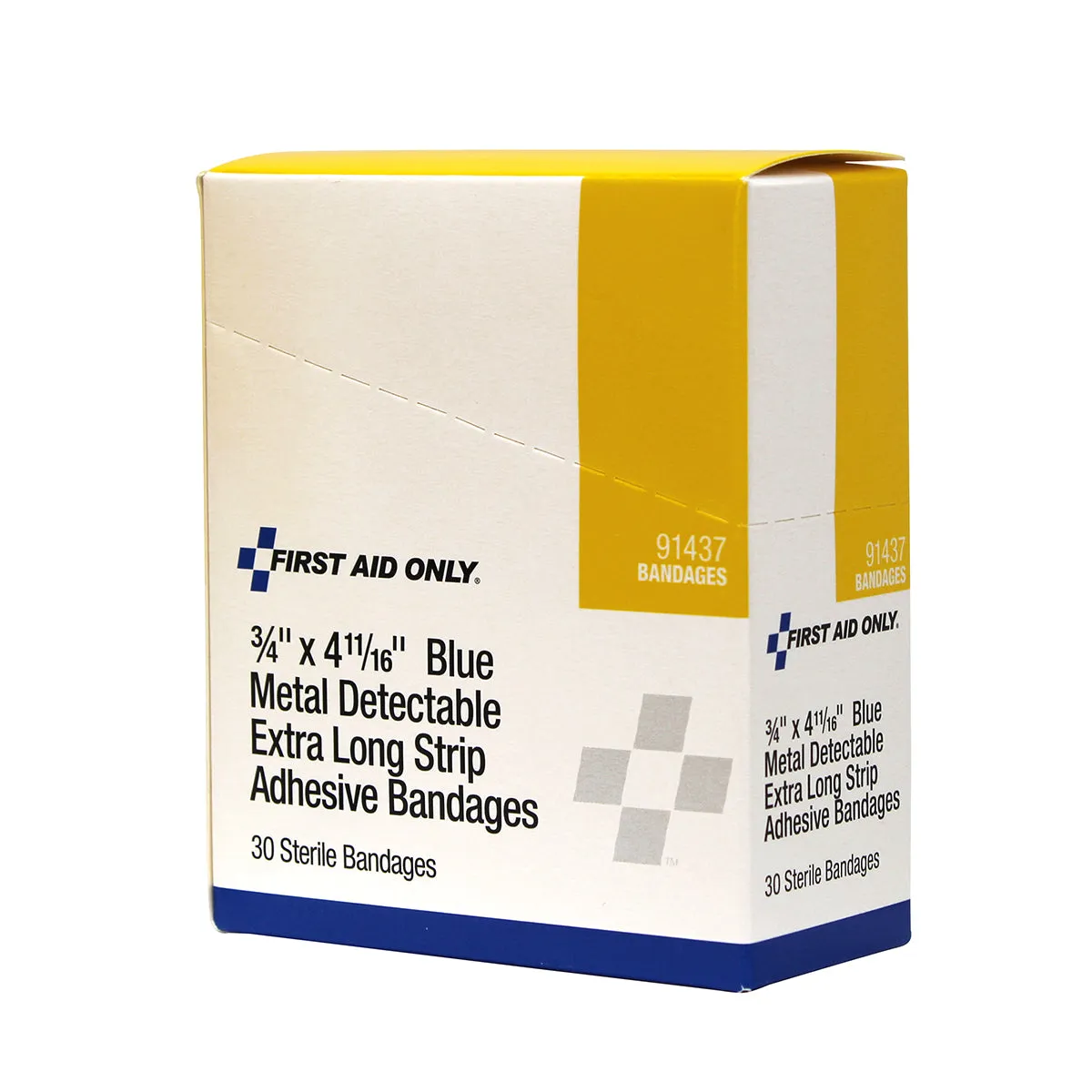 First Aid Only Extra Long Strip blå plaster metall 30 stk