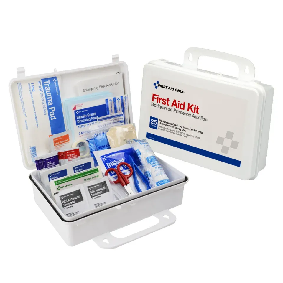 First Aid Only 25 førstehjelpsskrin plast vanntett 95 deler