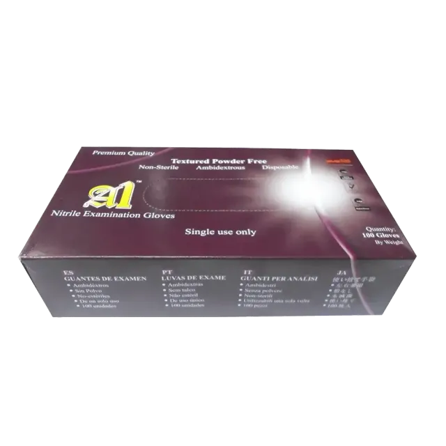 Burnshield Nitrile pudderfrie nitrilhansker